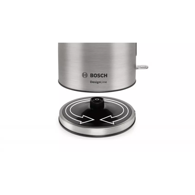 Bosch TWK5P480 elektriline veekeetja 1,7 L 2400 W Must, Roostevaba teras