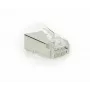 ACT CAT6A läbiv varjestatud modulaarne RJ45-pistik Kullatud kontaktid Hõbedane Läbipaistev