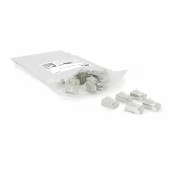 ACT CAT6A läbiv varjestatud modulaarne RJ45-pistik Kullatud kontaktid Hõbedane Läbipaistev
