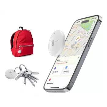 Cellularline Tracy - iOS-ile loodud esemete otsija, ühildub Androidiga, ideaalne võtmete, seljakottide ja isiklike esemete leidmiseks Apple'i Find My rakenduse kaudu. Kompaktne, täpne ja lihtne seadistada.