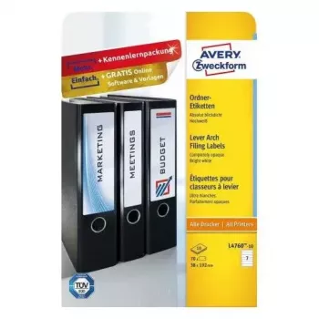 Isekleepuv silt Avery L4760-10 ümardatud ristkülik