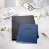Folder Sigel SM115 Leather Linen plastik Must A5