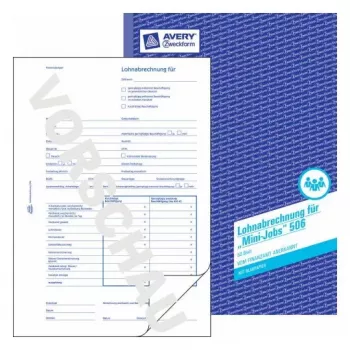 Administratsiooniraamat Avery 506 sinine valge