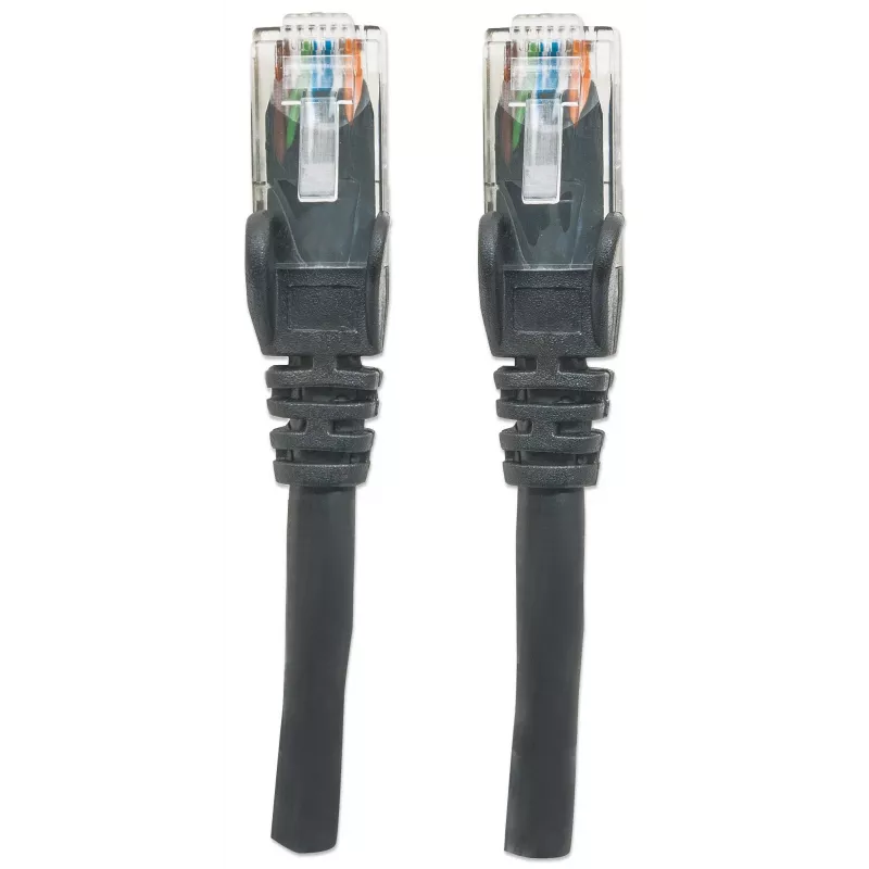 Intellinet võrgukaabel, Cat6, 20 m, must, CCA, U/UTP, PVC, RJ45, kullatud kontaktidega, takerdumisvastane, kaablikaitse, eluaegne garantii