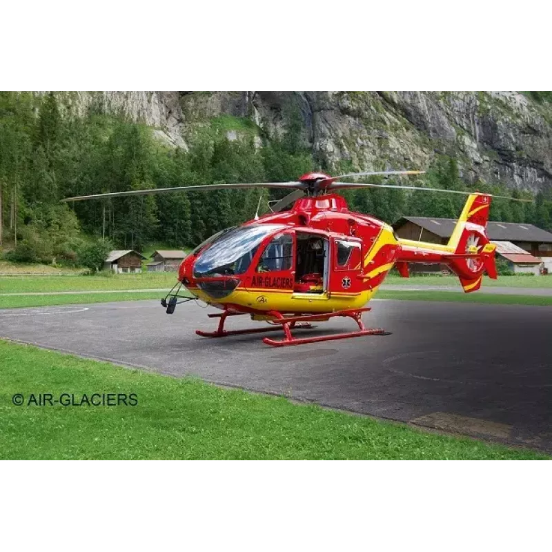 REVELL EC135 Air-Glaciers rootorlennuki mudel, montaažikomplekt, mõõtkavas 1:72, pikkus 143 mm, rootori läbimõõt 140 mm