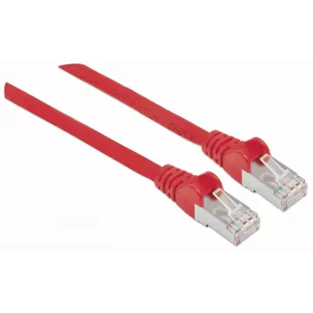 Intellineti võrguparanduskaabel, Cat7 kaabel / Cat6a pistikud, 7,5 m, punane, vask, S/FTP, LSOH / LSZH, PVC, RJ45, kullatud kontaktid, takerdumisvaba, tömbetõkestusega, eluaegne garantii