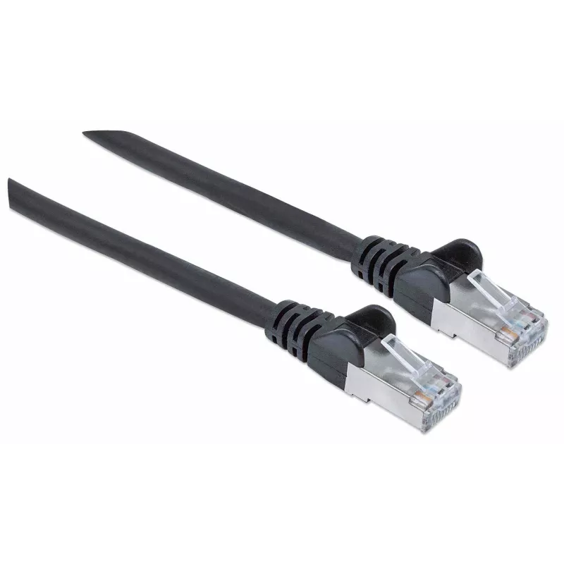 Intellinet võrk patch-kaabel, Cat7 kaabel/Cat6A pistikud, 15m, must, vask, S/FTP, LSOH / LSZH, PVC, RJ45, kullatud kontaktid, tõmbekaitsega, kaitsemuhviga, eluaegne garantii