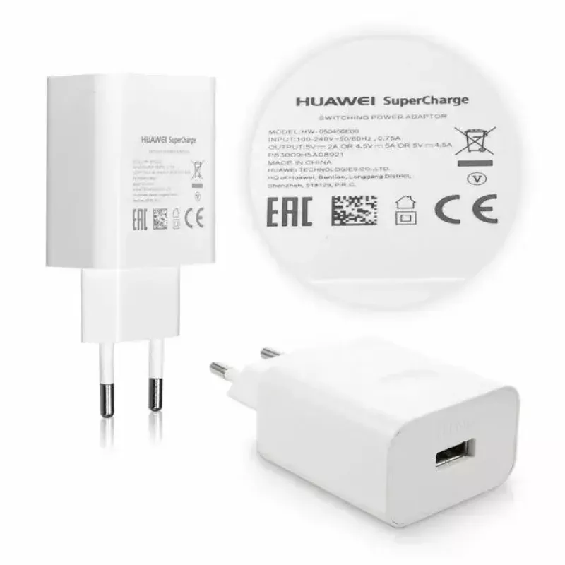 USB-C laadija HUAWEI HW-050450E00 QuickCharge 5A valge — USB-C toiteadapter