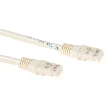 ACT Ivory 1 meeter LSZH U/UTP CAT6A patch-kaabel RJ45-pistikutega