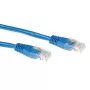 ACT sinine 1 meeter LSZH U/UTP CAT6A paigakaabel RJ45 pistikutega