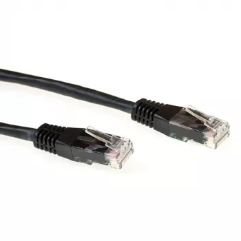 ACT must 0,5-meetrine LSZH U/UTP CAT6A paikakaabel RJ45-pistikutega