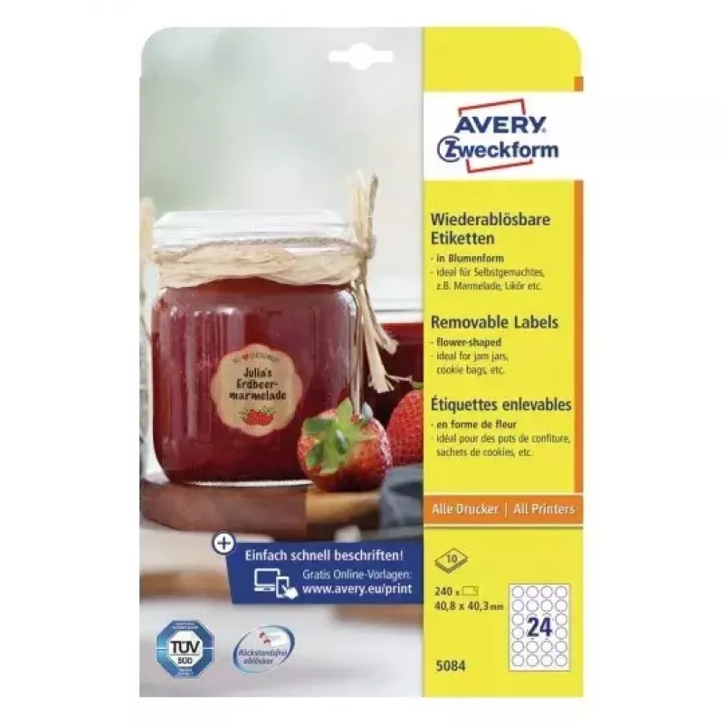 Isekleepuv printerisilt Avery 5084
