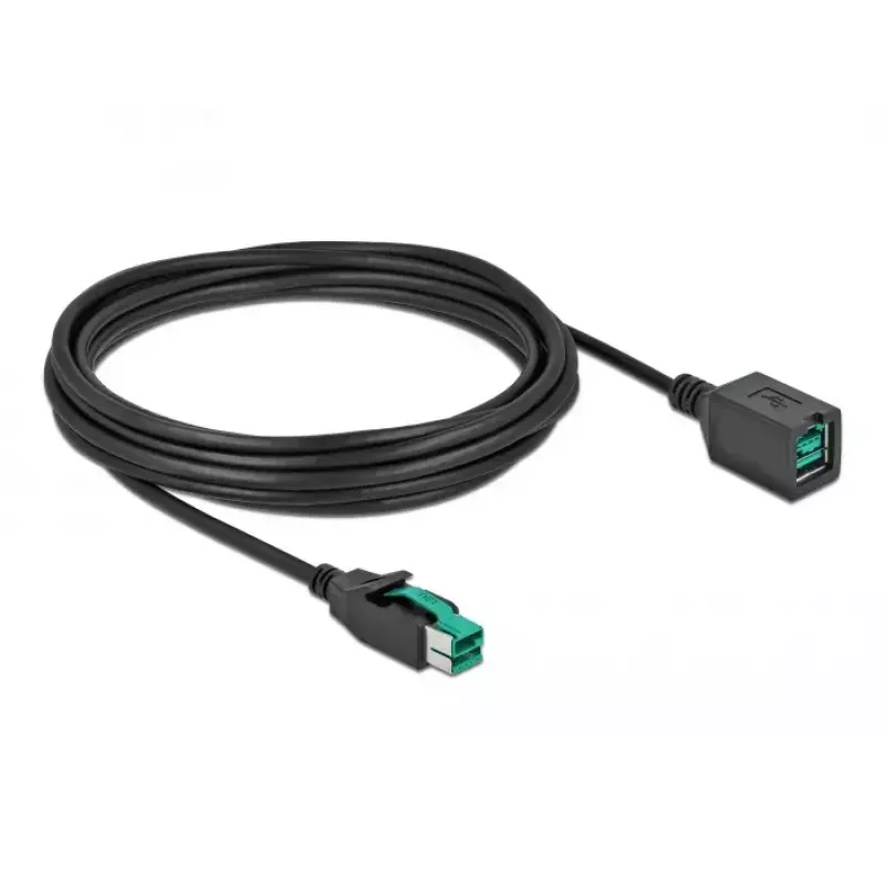 Powered USB pikenduskaabel DeLOCK 85984 12V 5m Must
