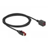 Toitega USB pikenduskaabel DeLOCK 85986 24 V 2 m Must