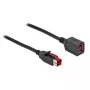 Toitega USB pikenduskaabel DeLOCK 85986 24 V 2 m Must