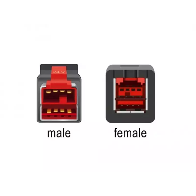 Toitega USB pikenduskaabel DeLOCK 85988 24 V 4 m Must