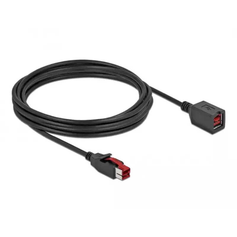 Toitega USB pikenduskaabel DeLOCK 85988 24 V 4 m Must