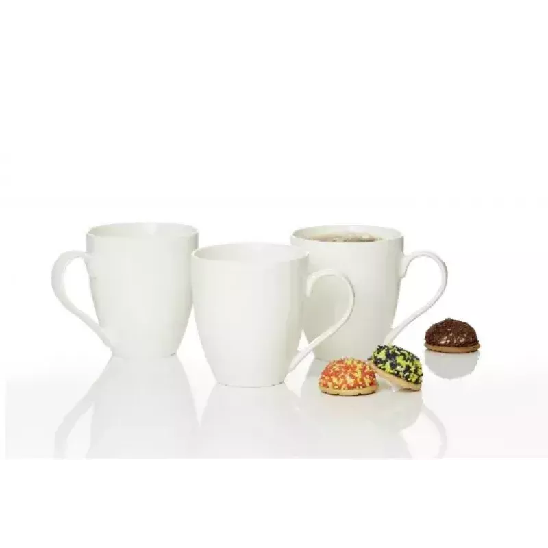 Ritzenhoff & Breker Gusto Jumbo kohvikruus, 0,6L, valge portselan, nõudepesumasinakindel, 110mm - 6 pakk (088762)