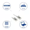 ACT Hall 0,5 m LSZH U/FTP CAT6A andmekeskuse õhuke komistuskaitsega patch-kaabel RJ45-pistikutega