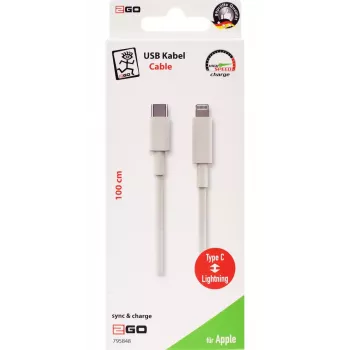 Lightning kaabel 2GO 795848 1m USB-C Lightning valge