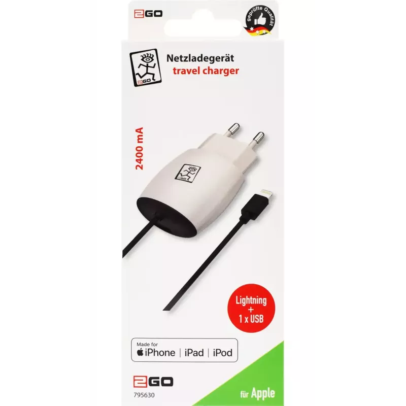 Mobiilseadme laadija 2GO 795630 Universal Valge AC Siseruumidesse