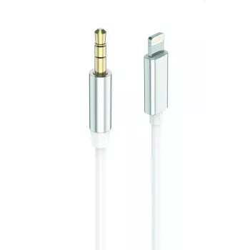 Audio kaabel 2GO 797218 1m 3,5 mm Lightning valge