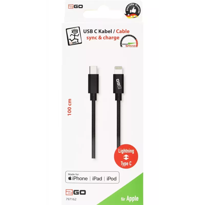Lightning-kaabel 2GO 797162 1 m Must USB-C