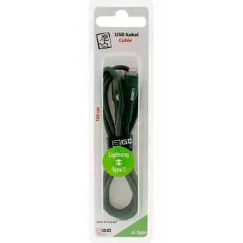 Lightning-kaabel 2GO 797312 1m Roheline USB-C-pistikuga