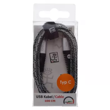USB-kaabel 2GO 795953 USB 3.2 Gen 1 1m USB B USB C hõbedane