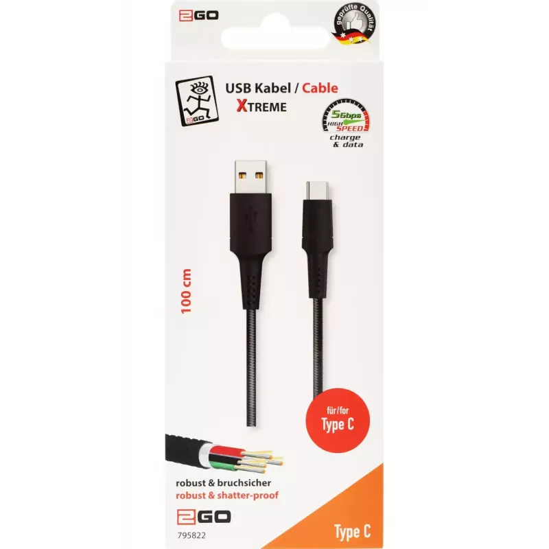USB kaabel 2GO 795822 1 m USB B USB C Must