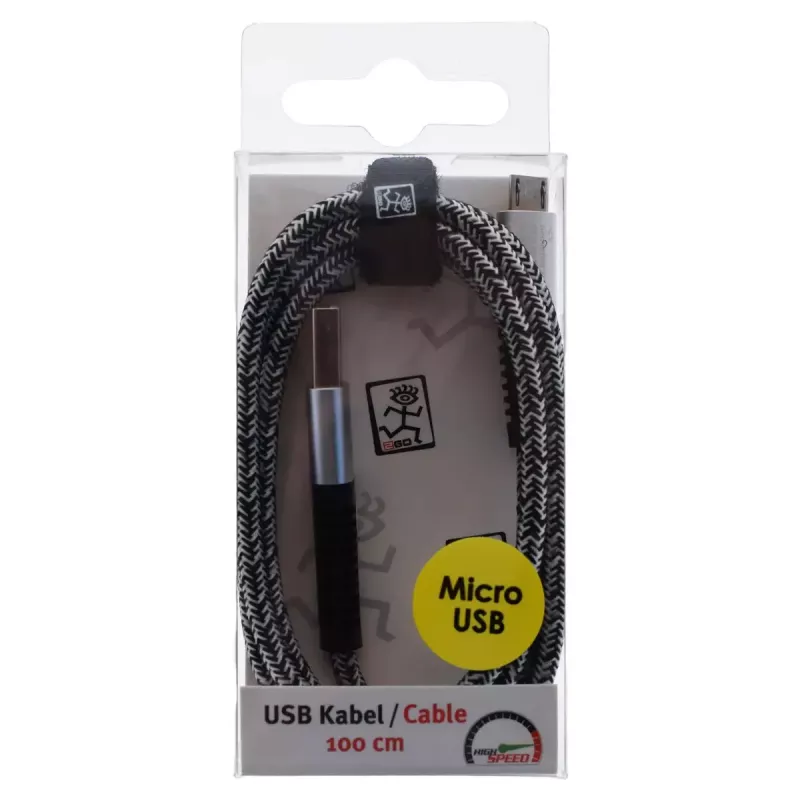 USB-kaabel 2GO 795951 1 m USB B Micro-USB B hõbedane