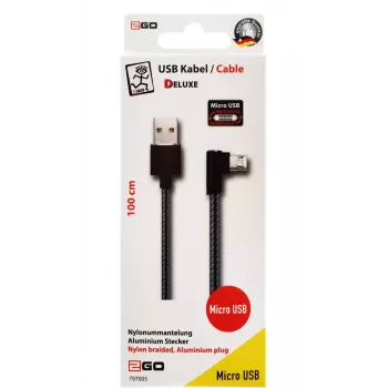 USB-kaabel 2GO 797005 1 m USB B Micro-USB B Must