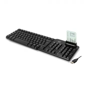 ACT juhtmega klaviatuur kiipkaardilugejaga (Azerty/BE paigutus)