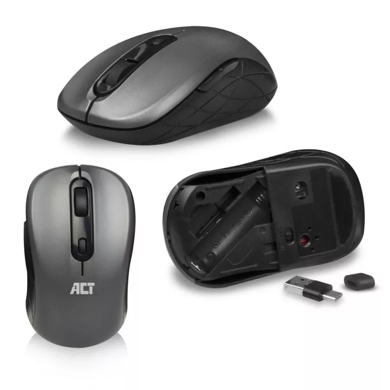 ACT juhtmevaba klaviatuuri ja hiire komplekt, USB-C/USB-A kombivastuvõtja (Qwerty/US paigutus)