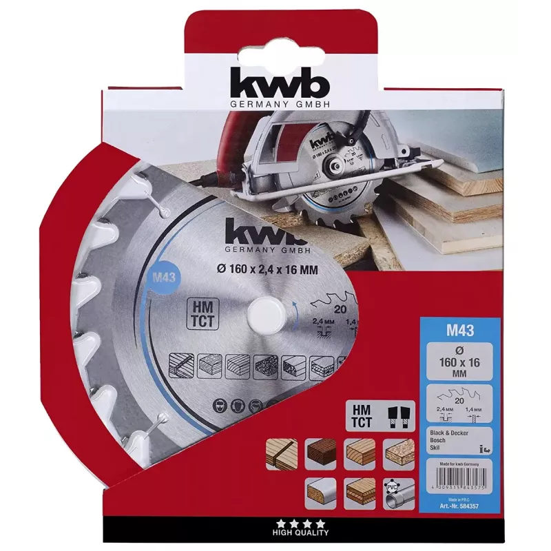 Ketassaeketas KWB 584357 Volframkarbiidotsakuga 1 tk