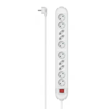 Hama 00223041 pikendusjuhe 1,5 m 10 vahelduvvoolu pistikupesa siseruumides Valge
