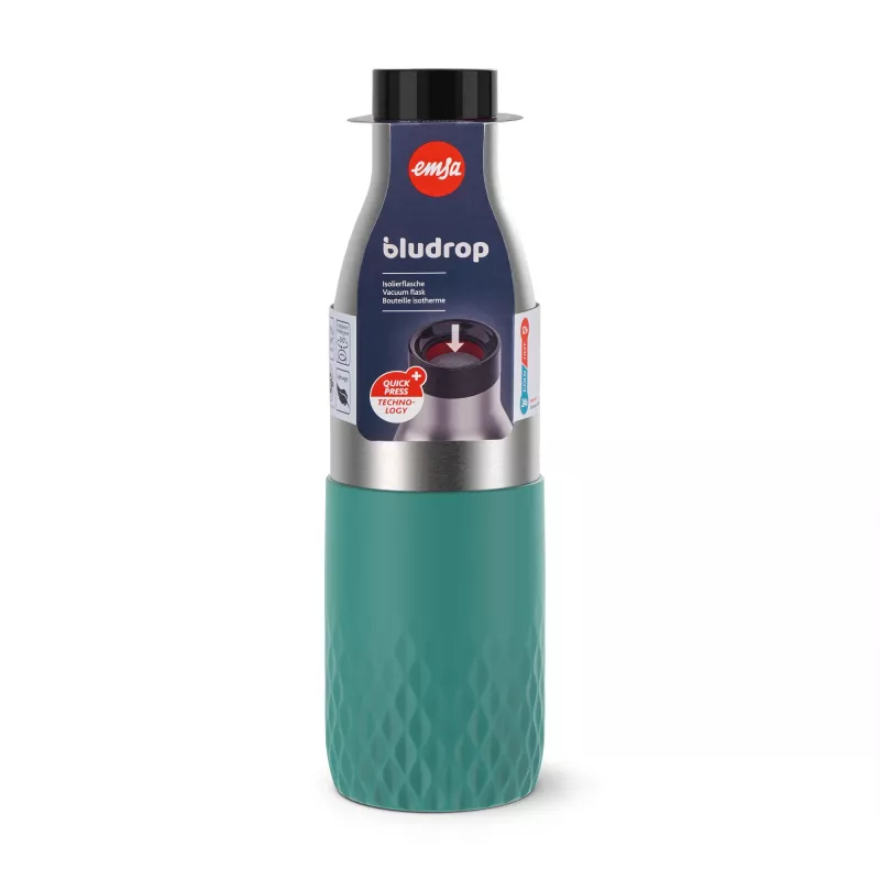 EMSA Bludrop Sleeve N31112 igapäevane kasutus 700 ml roostevaba teras roheline, roostevaba teras