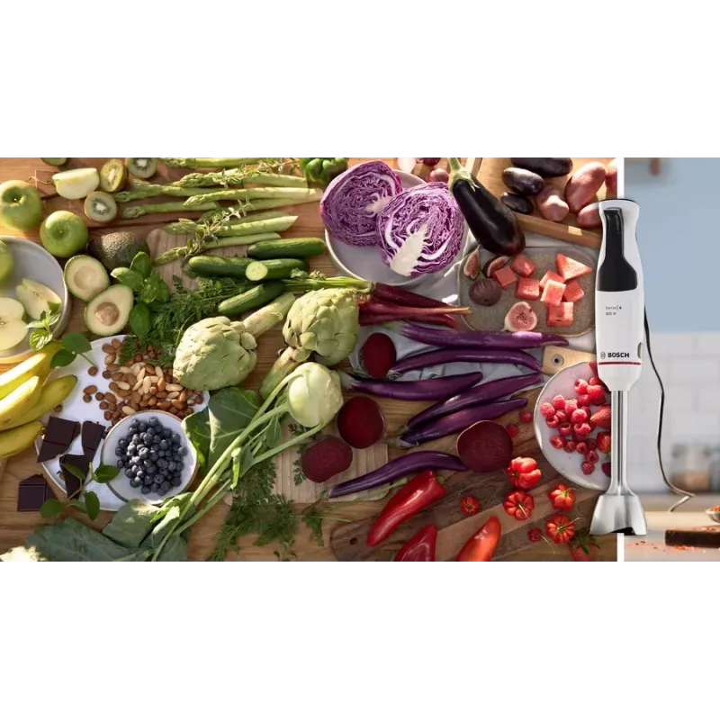 Bosch Serie 4 MSM4W421 blender Saumikser 800 W Must, Valge