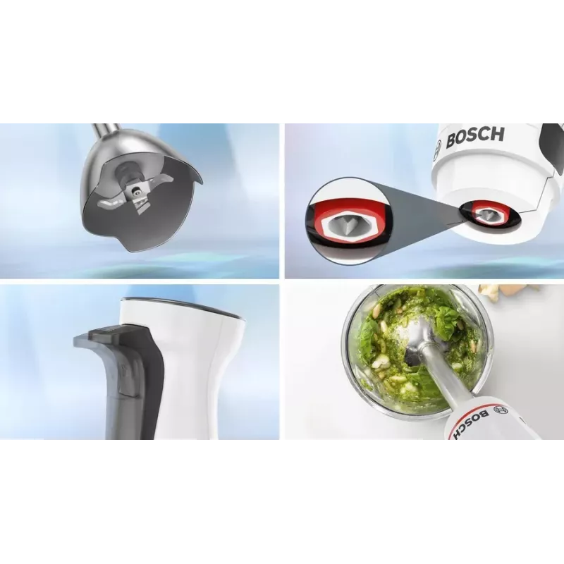 Bosch Serie 4 MSM4W421 blender Saumikser 800 W Must, Valge