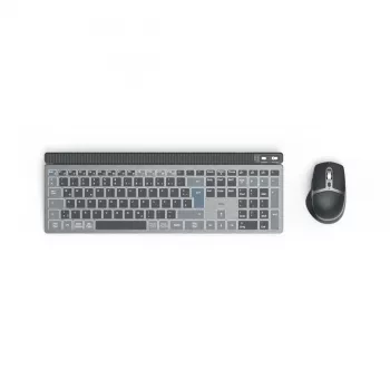 Hama WKM-750 klaviatuur hiir kaasas Kodu/Kontor Bluetooth QWERTZ Saksa Antratsiit, Must, Sinine