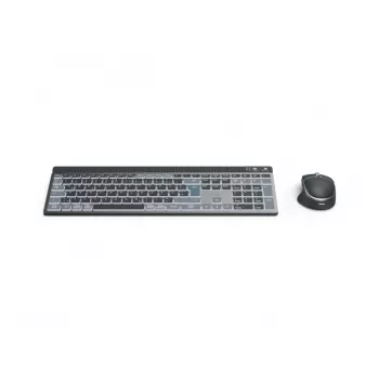Hama WKM-750 klaviatuur hiir kaasas Kodu/Kontor Bluetooth QWERTZ Saksa Antratsiit, Must, Sinine