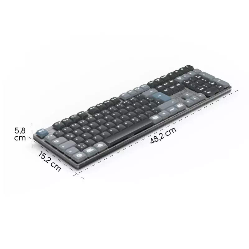Hama WK-800 klaviatuur Kodu/Kontor Bluetooth QWERTZ Saksa Antratsiit, Must, Sinine