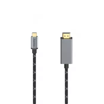 Hama 00200509 HDMI-kaabel 1,5 m HDMI tüüp A (Standard) USB USB-C Must