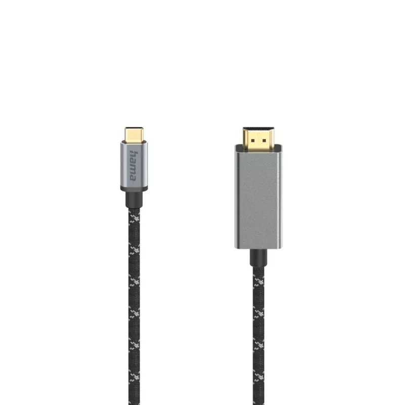 Hama 00200509 HDMI-kaabel 1,5 m HDMI tüüp A (Standard) USB USB-C Must