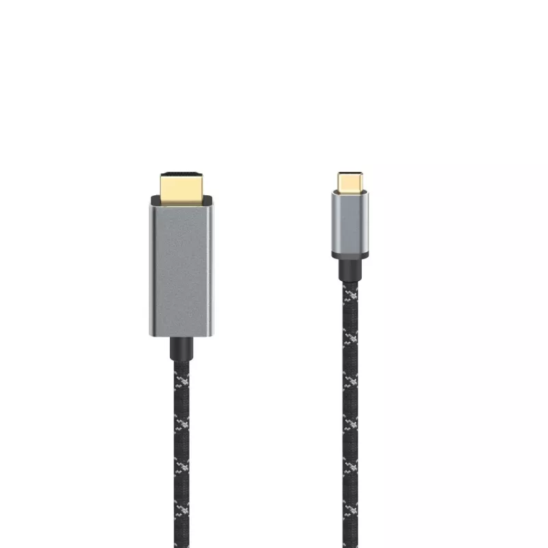 Hama 00200509 HDMI-kaabel 1,5 m HDMI tüüp A (Standard) USB USB-C Must
