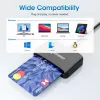 Manhattan USB-C kontaktkiipkaardilugeja microSD-pesaga, USB USB-C isane kontaktlugejaliidese ja microSDXC jaoks, toetab Windows, macOS ja Linux, loeb SIM-kaarte adapteriga, kaabel 1 m, must, kolmeaastane garantii