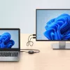 Manhattan 1080p Wireless HDMI Display Presentation Kit, 2-osaline komplekt koos HDMI-vastuvõtja ja HDMI-saatja dongle'iga, et kuvada traadita videosignaali sülearvutist/tahvelarvutist/nutitelefonist HDMI-teleris või projektoris, must