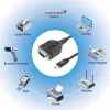 Manhattan USB-C - jadavärava muundurkaabel, 1 m, isane isasele, jada/RS232/COM/DB9, Prolific PL2303GT kiip, must kaabel, kolmeaastane garantii