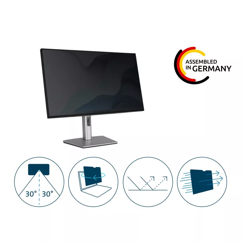 Kensington EQ privaatsusekraani filter 23'' monitoridele 16:9, 58,4 cm (23 tolli), 16:9, Monitor, Raamita privaatsusfilter, 2H, Sinivalgust blokeeriv, Peegeldusvastane, Privaatsus