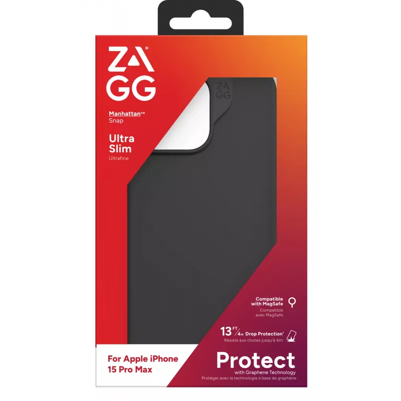 ZAGG Cases Manhattan Snap Apple iPhone 15 Pro Max must EN/FR